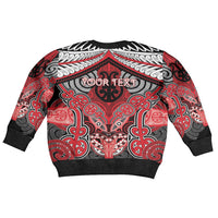 Aotearoa Iwi Te Arawa Personalised Kid Ugly Christmas Sweater Maori Kowhaiwhai Pattern