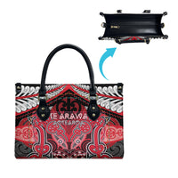 Aotearoa Iwi Te Arawa Leather Bag Maori Kowhaiwhai Pattern