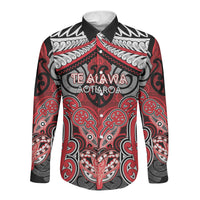 Aotearoa Iwi Te Arawa Personalised Long Sleeve Button Shirt Maori Kowhaiwhai Pattern