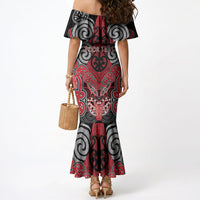 Aotearoa Iwi Te Arawa Personalised Mermaid Dress Maori Kowhaiwhai Pattern