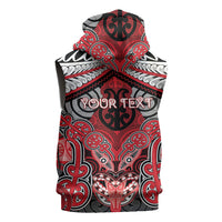 Aotearoa Iwi Te Arawa Personalised Sleeveless Zip Hoodie Maori Kowhaiwhai Pattern