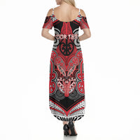 Aotearoa Iwi Te Arawa Personalised Summer Maxi Dress Maori Kowhaiwhai Pattern