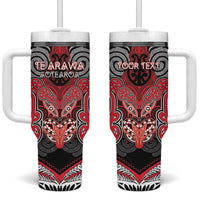 Aotearoa Iwi Te Arawa Personalised Tumbler With Handle Maori Kowhaiwhai Pattern