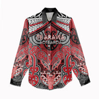 Aotearoa Iwi Te Arawa Personalised Women Casual Shirt Maori Kowhaiwhai Pattern