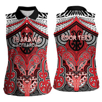 Aotearoa Iwi Te Arawa Personalised Women Sleeveless Polo Shirt Maori Kowhaiwhai Pattern