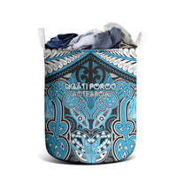 Aotearoa Iwi Ngati Porou Laundry Basket Maori Kowhaiwhai Pattern