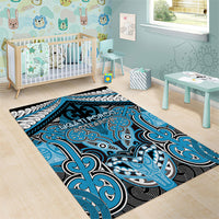 Aotearoa Iwi Ngati Porou Area Rug Maori Kowhaiwhai Pattern