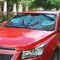 Aotearoa Iwi Ngati Porou Auto Sun Shade Maori Kowhaiwhai Pattern