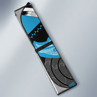 Aotearoa Iwi Ngati Porou Auto Sun Shade Maori Kowhaiwhai Pattern
