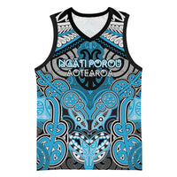 Aotearoa Iwi Ngati Porou Personalised Basketball Jersey Maori Kowhaiwhai Pattern