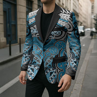 Aotearoa Iwi Ngati Porou Personalised Blazer Maori Kowhaiwhai Pattern