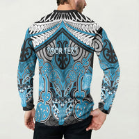 Aotearoa Iwi Ngati Porou Personalised Button Sweatshirt Maori Kowhaiwhai Pattern