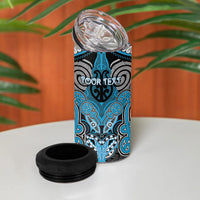 Aotearoa Iwi Ngati Porou Personalised 4 in 1 Can Cooler Tumbler Maori Kowhaiwhai Pattern