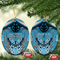Aotearoa Iwi Ngati Porou Personalised Ceramic Ornament Maori Kowhaiwhai Pattern