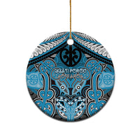 Aotearoa Iwi Ngati Porou Personalised Ceramic Ornament Maori Kowhaiwhai Pattern