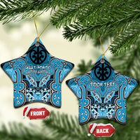 Aotearoa Iwi Ngati Porou Personalised Ceramic Ornament Maori Kowhaiwhai Pattern