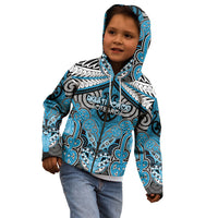 Aotearoa Iwi Ngati Porou Personalised Kid Hoodie Maori Kowhaiwhai Pattern