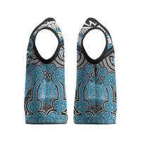 Aotearoa Iwi Ngati Porou Personalised Christmas Knitted V-Neck Vest Maori Kowhaiwhai Pattern