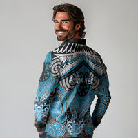 Aotearoa Iwi Ngati Porou Personalised Long Sleeve Polo Shirt Maori Kowhaiwhai Pattern