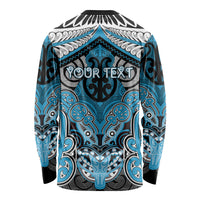 Aotearoa Iwi Ngati Porou Personalised Long Sleeve Shirt Maori Kowhaiwhai Pattern