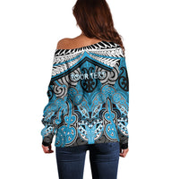 Aotearoa Iwi Ngati Porou Personalised Off Shoulder Sweater Maori Kowhaiwhai Pattern