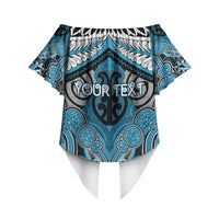 Aotearoa Iwi Ngati Porou Personalised Off Shoulder Wrap Waist Top Maori Kowhaiwhai Pattern