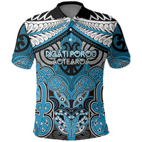 Aotearoa Iwi Ngati Porou Personalised Polo Shirt Maori Kowhaiwhai Pattern