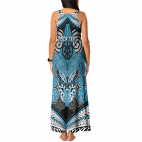 Aotearoa Iwi Ngati Porou Personalised Tank Maxi Dress Maori Kowhaiwhai Pattern
