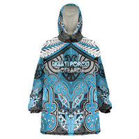 Aotearoa Iwi Ngati Porou Personalised Wearable Blanket Hoodie Maori Kowhaiwhai Pattern