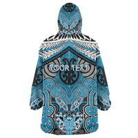 Aotearoa Iwi Ngati Porou Personalised Wearable Blanket Hoodie Maori Kowhaiwhai Pattern