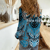 Aotearoa Iwi Ngati Porou Personalised Women Casual Shirt Maori Kowhaiwhai Pattern