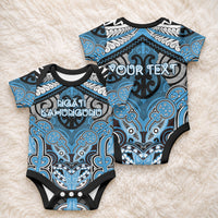 Aotearoa Iwi Ngati Kahungunu Personalised Baby Onesie Maori Kowhaiwhai Pattern