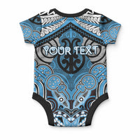 Aotearoa Iwi Ngati Kahungunu Personalised Baby Onesie Maori Kowhaiwhai Pattern
