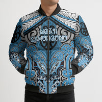Aotearoa Iwi Ngati Kahungunu Personalised Bomber Puffer Jacket Maori Kowhaiwhai Pattern