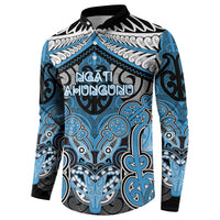Aotearoa Iwi Ngati Kahungunu Personalised Button Sweatshirt Maori Kowhaiwhai Pattern