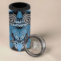 Aotearoa Iwi Ngati Kahungunu Personalised 4 in 1 Can Cooler Tumbler Maori Kowhaiwhai Pattern
