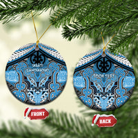 Aotearoa Iwi Ngati Kahungunu Personalised Ceramic Ornament Maori Kowhaiwhai Pattern