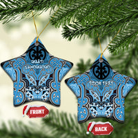 Aotearoa Iwi Ngati Kahungunu Personalised Ceramic Ornament Maori Kowhaiwhai Pattern