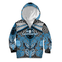 Aotearoa Iwi Ngati Kahungunu Personalised Kid Hoodie Maori Kowhaiwhai Pattern