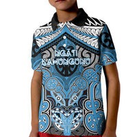 Aotearoa Iwi Ngati Kahungunu Personalised Kid Polo Shirt Maori Kowhaiwhai Pattern