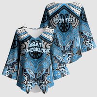 Aotearoa Iwi Ngati Kahungunu Personalised Kimono Sleeve Blouse Maori Kowhaiwhai Pattern