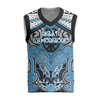 Aotearoa Iwi Ngati Kahungunu Personalised Christmas Knitted V-Neck Vest Maori Kowhaiwhai Pattern