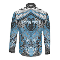 Aotearoa Iwi Ngati Kahungunu Personalised Long Sleeve Button Shirt Maori Kowhaiwhai Pattern