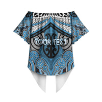 Aotearoa Iwi Ngati Kahungunu Personalised Off Shoulder Wrap Waist Top Maori Kowhaiwhai Pattern