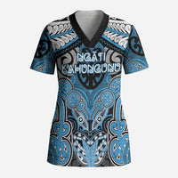 Aotearoa Iwi Ngati Kahungunu Personalised Scrub Top Maori Kowhaiwhai Pattern