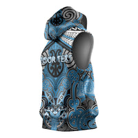 Aotearoa Iwi Ngati Kahungunu Personalised Sleeveless Hoodie Maori Kowhaiwhai Pattern