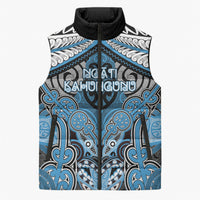 Aotearoa Iwi Ngati Kahungunu Personalised Sleeveless Puffer Jacket Maori Kowhaiwhai Pattern