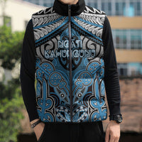 Aotearoa Iwi Ngati Kahungunu Personalised Sleeveless Puffer Jacket Maori Kowhaiwhai Pattern