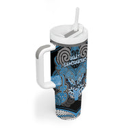 Aotearoa Iwi Ngati Kahungunu Personalised Tumbler With Handle Maori Kowhaiwhai Pattern