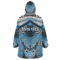 Aotearoa Iwi Ngati Kahungunu Personalised Wearable Blanket Hoodie Maori Kowhaiwhai Pattern